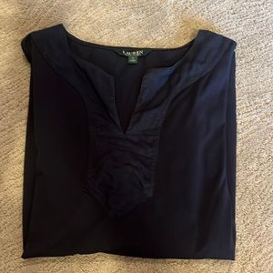 Lauren by Ralph Lauren 3/4 sleeve navy t shirt